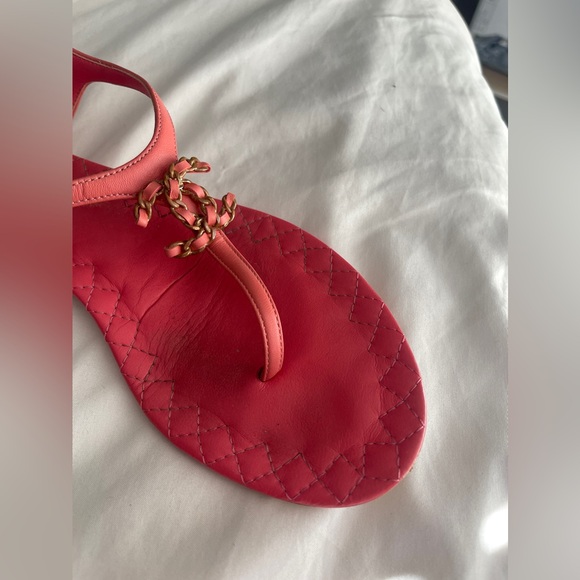 Pink ankle strap Chanel sandals - Picture 14 of 16